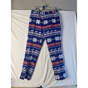 MEN'S OPPOSUITS CHRISTMAS PANTS SIZE 42/33 Blue Snowflake FESTIVE CHRISTMAS